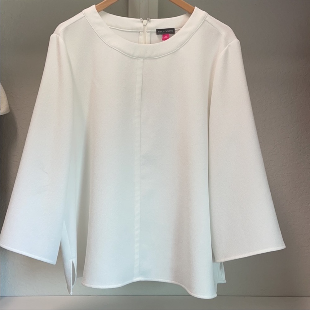 Vince Camuto White XL Blouse with Bell Sleeves